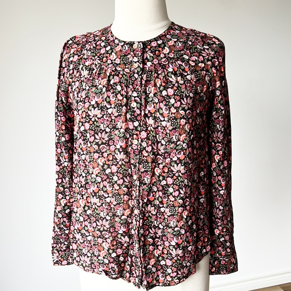 Anthropologie Maeve Floral Button Down Top